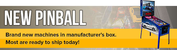 New Pinball - Brand new machines in manufacture's box. Most are ready to ship today!